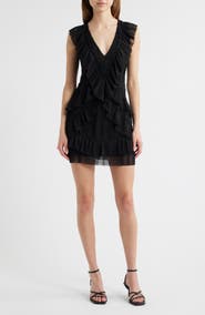 Lulus Nova Pleated Tiered Minidress