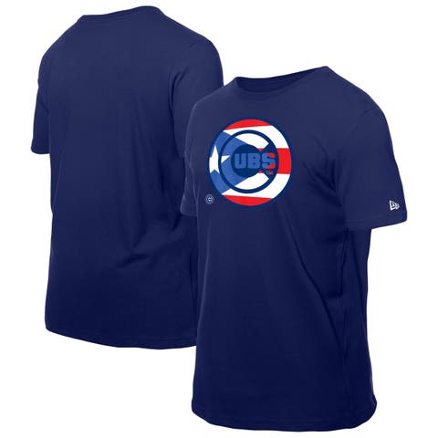 Men's New Era Royal Chicago Cubs Puerto Rican Flag Logo T-Shirt