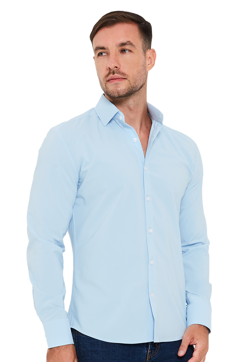 Venture Tech Dress Shirt - Trim Fit, Main, color, Light Blue