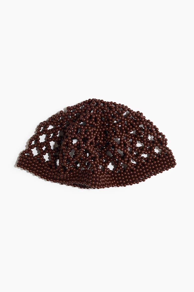 Beaded Hat, Main, color, Dark brown