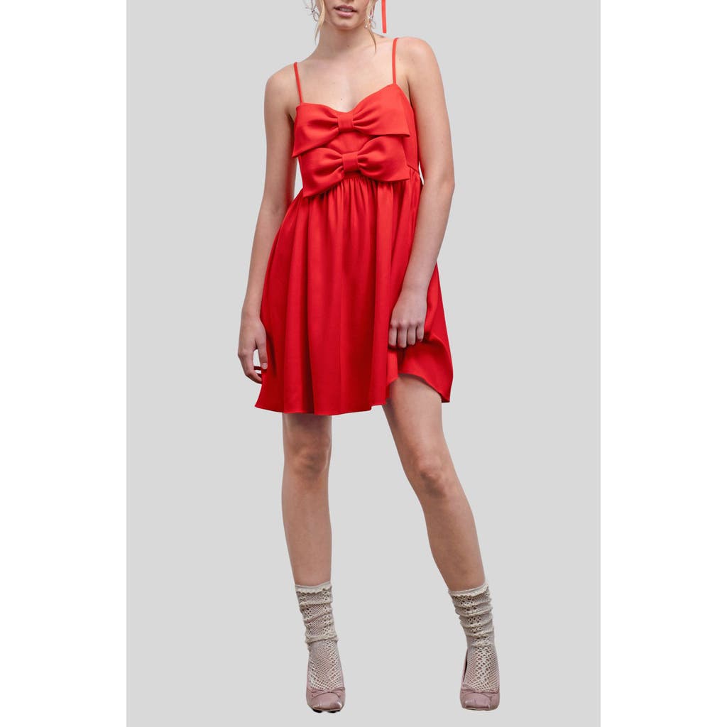 BLU PEPPER BLU PEPPER BOW BABYDOLL MINIDRESS
