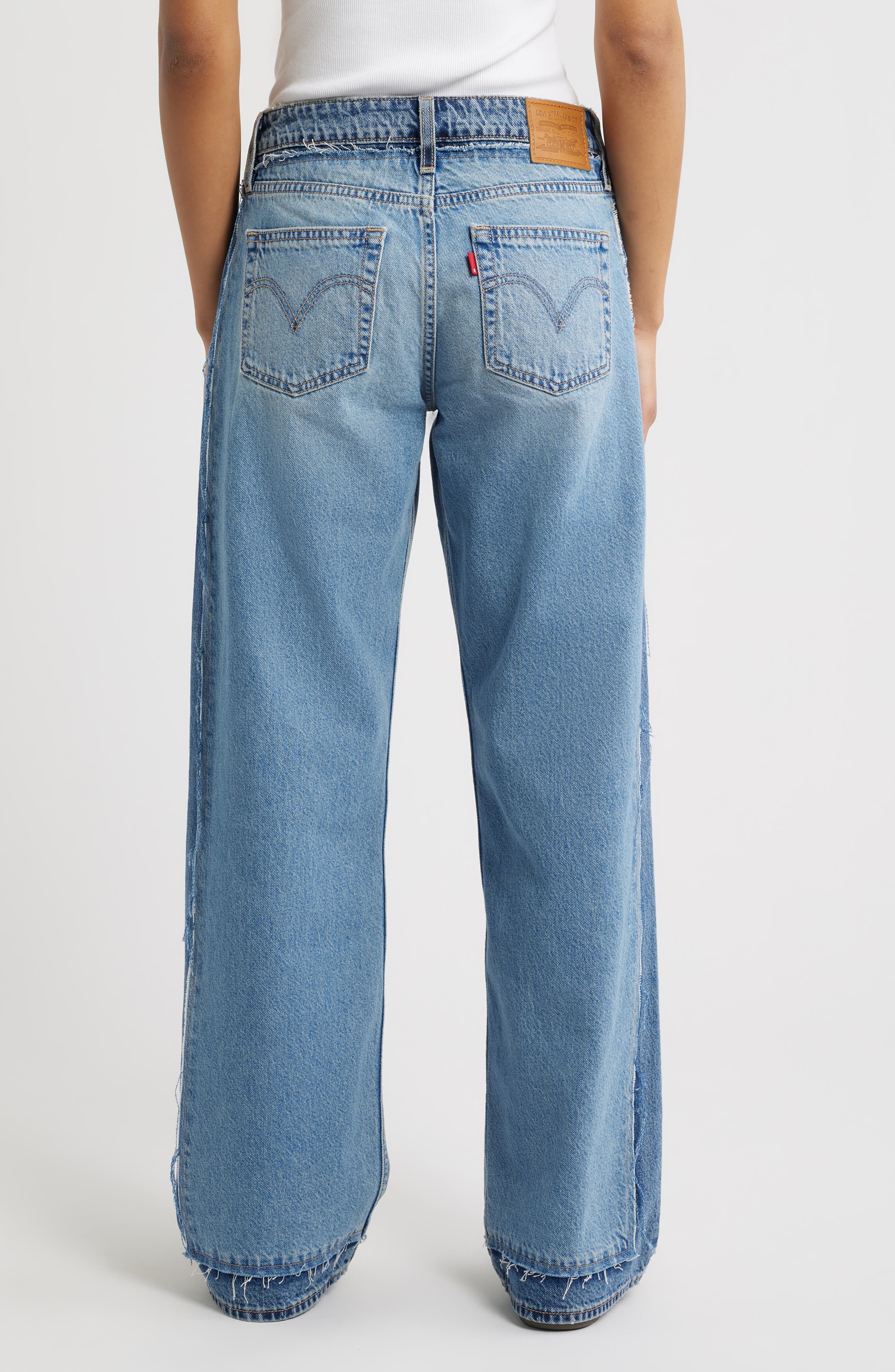 Deconstructed Low Loose Jeans - image 2