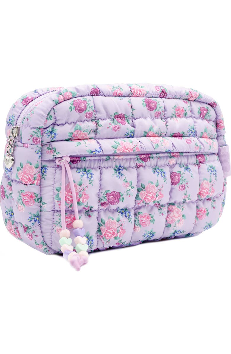 OMG Accessories Kids' Floral Print Scrunch Pouch, Alternate, color, Orchid