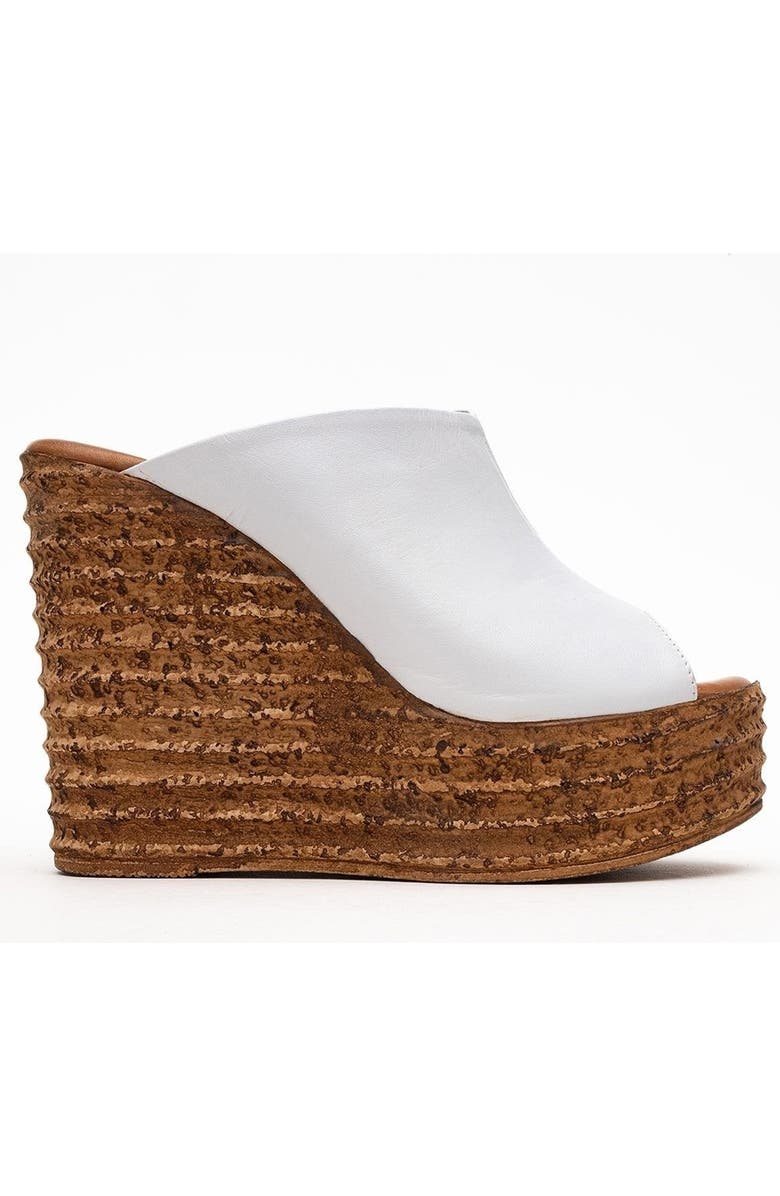 Forever & Always Shoes Nelly Leather Platform Sandal, Alternate, color, White Leather