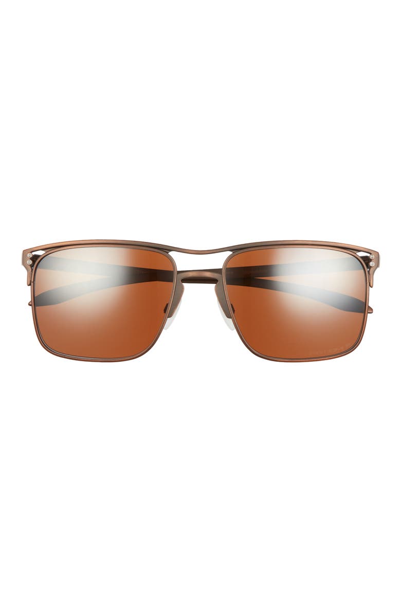 56mm Square Polarized Sunglasses, Main, color, LIGHT BROWN