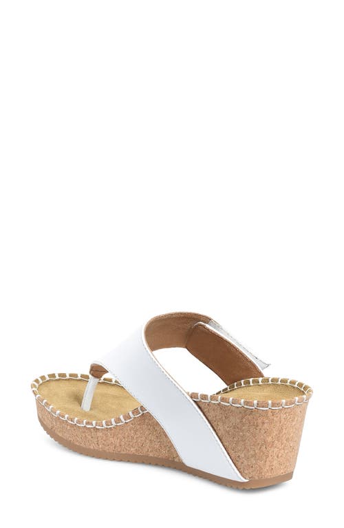 Comfortiva Edwyn Platform Wedge In White