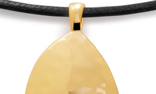 Monica Vinader Deia Pebble Locket Cord Necklace In Gold