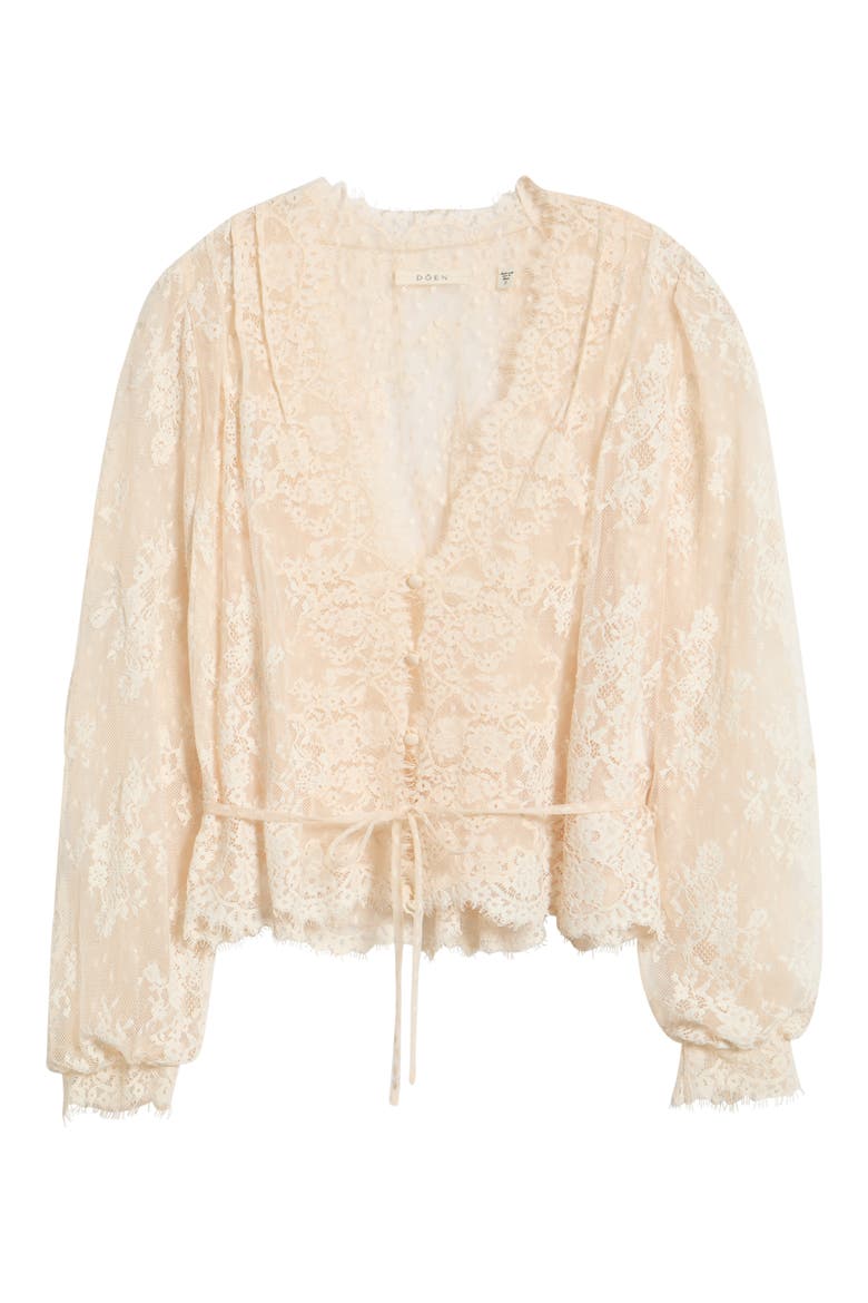 Amaline Lace Top, Alternate, color, CANDLELIGHT