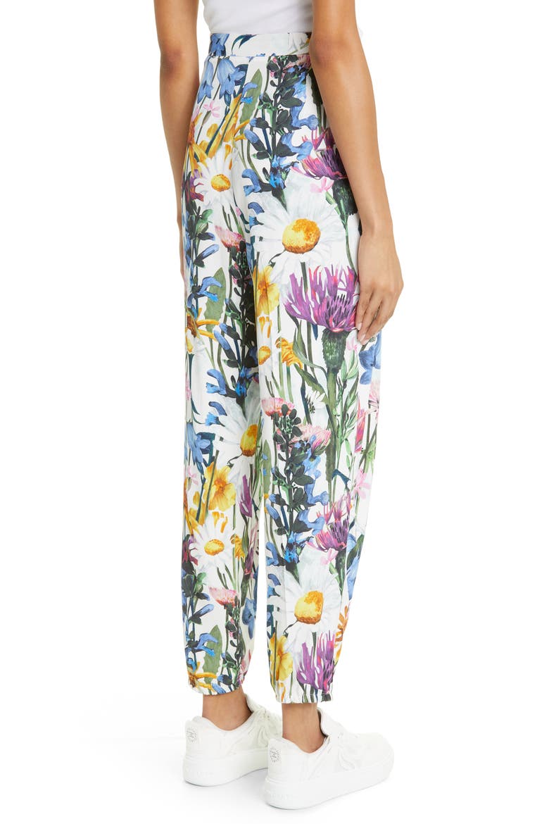 Floral Print Straight Leg Pants, Alternate, color, 8475- MULTICOLOR