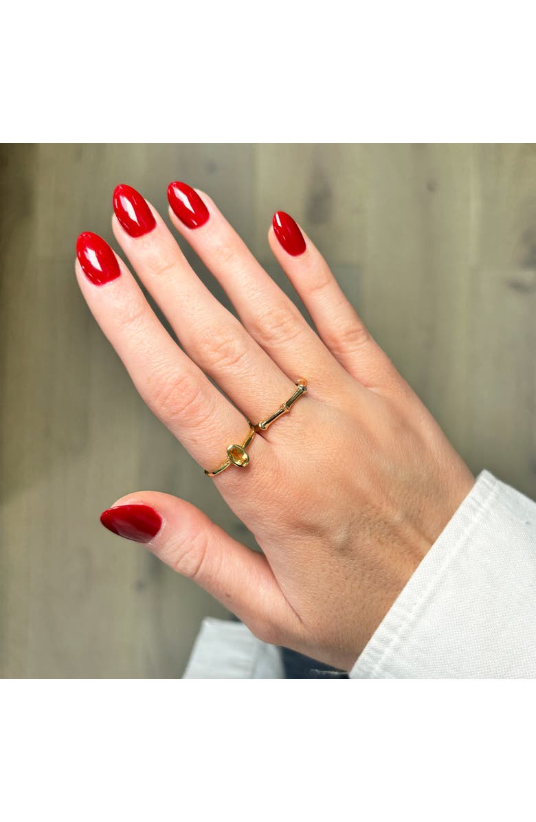 The Lovery Fine Jewelry Oval Citrine Bezel Ring, Alternate, color, Citrine