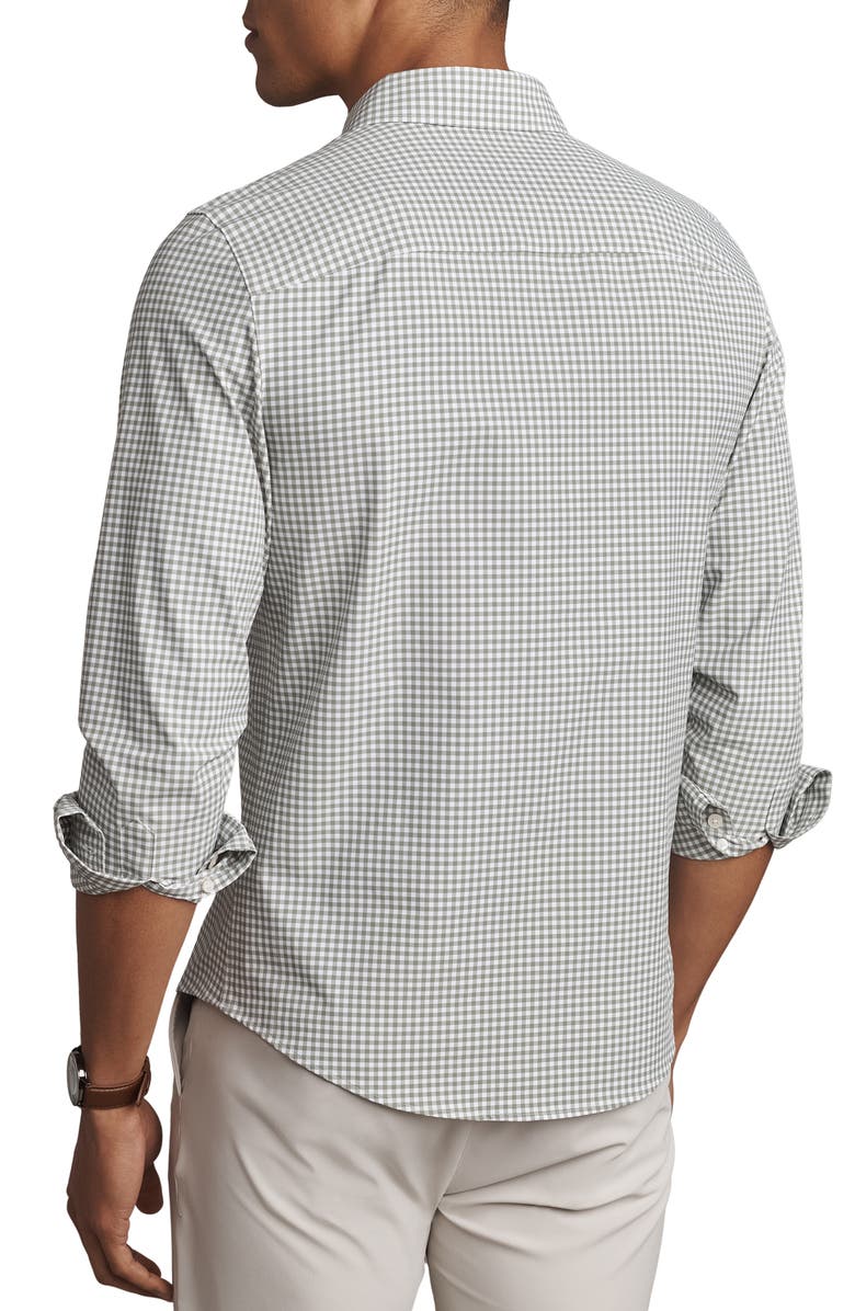 Rhone State of Mind Check Slim Fit Button-Up Shirt, Alternate, color, Green Sage Gingham