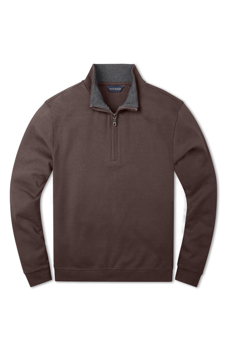 Scott Barber Pima Cotton Interlock Quarter Zip Pullover, Alternate, color, 