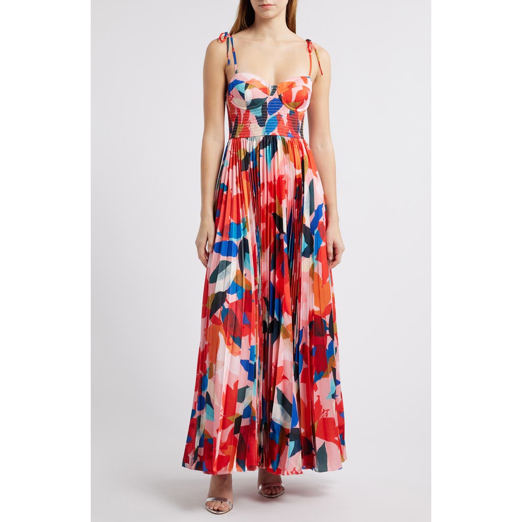 HUTCH HUTCH PLEATED BUSTIER MAXI DRESS