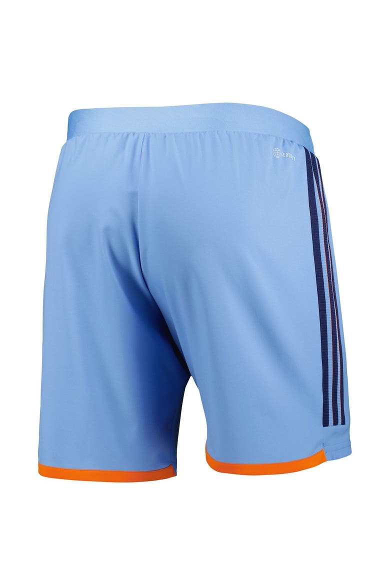 Men's adidas Light Blue New York City FC 2023 Away AEROREADY Authentic Shorts, Alternate, color, Light Blue