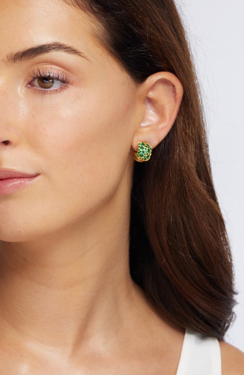 Nordstrom Pavé Wide Hoop Earrings, Alternate, color, 