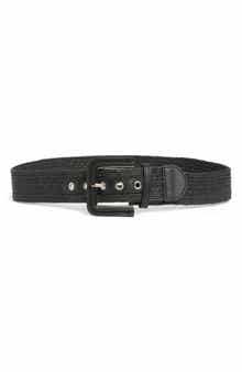 Vince Camuto Woven Square Buckle Belt