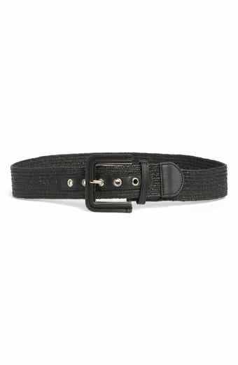 Vince Camuto Woven Square Buckle Belt
