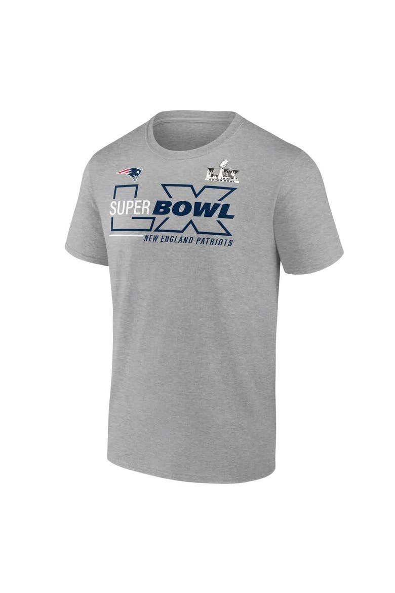 Men's Fanatics  Heather Gray New England Patriots Super Bowl LX Roster T-Shirt, Alternate, color, Heather Gray