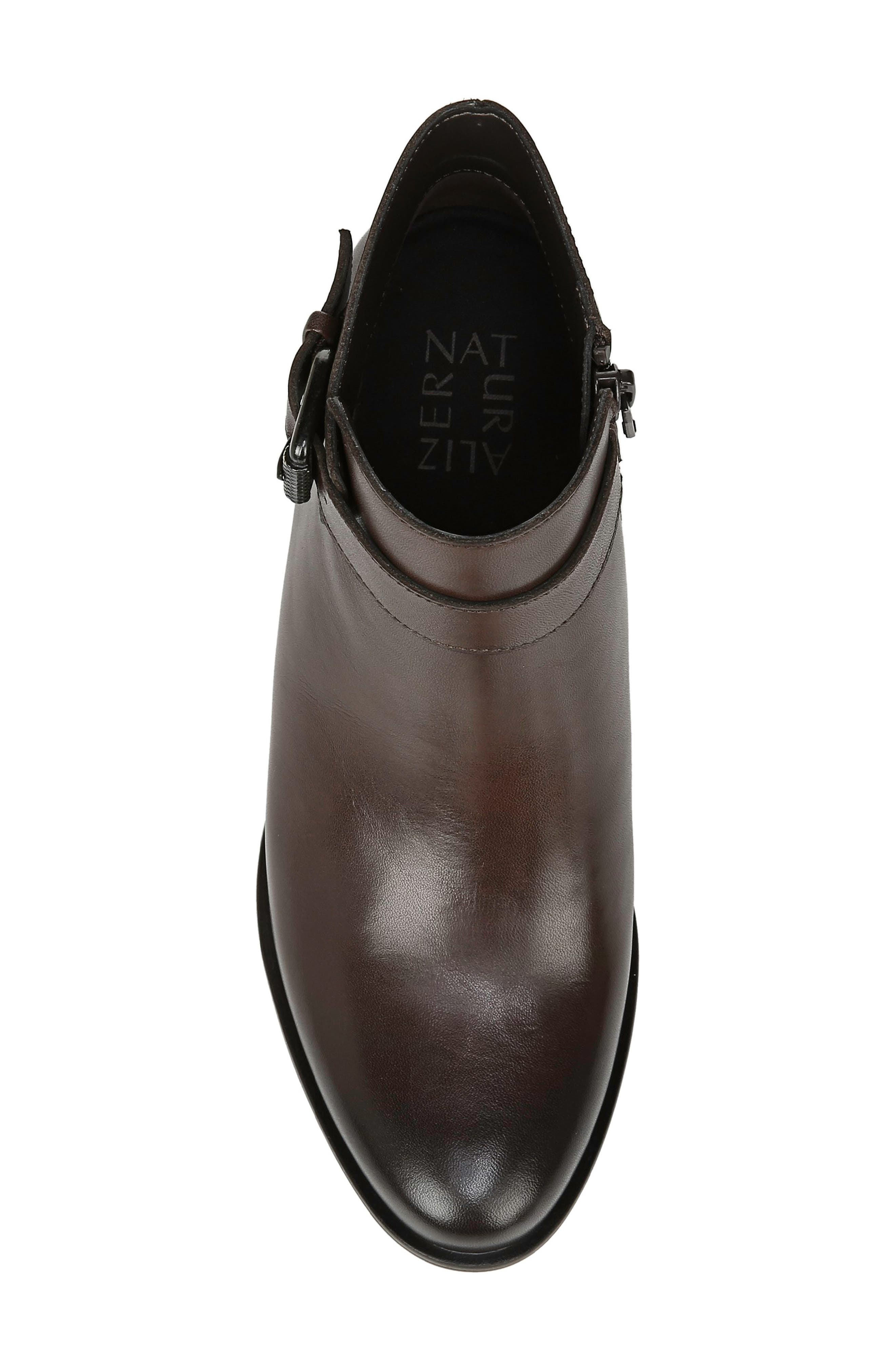 Dora Bootie, Alternate, color, CHOCOLATE LEATHER