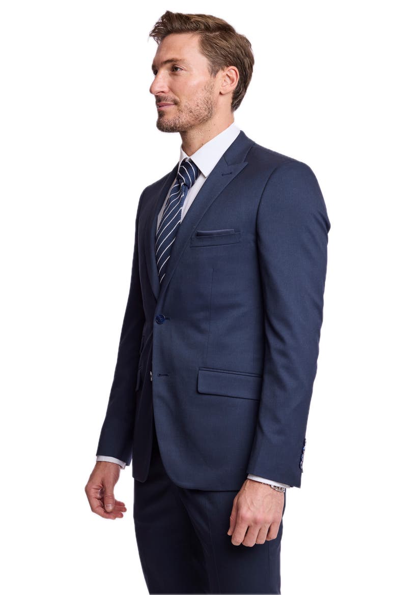Ashton Slim Peak Lapel Suit Jacket, Alternate, color, SOLID NAVY