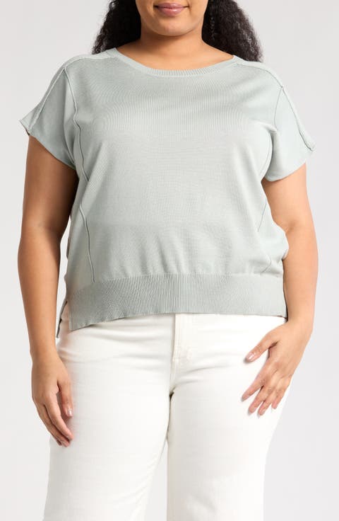 Exposed Seam Sweater (Plus)