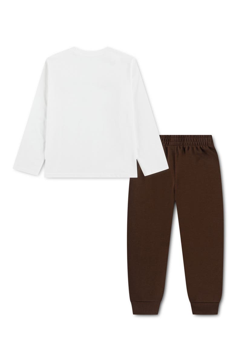 Kids' Logo Long Sleeve Tee & Pants Set, Alternate, color, CACAO WOW