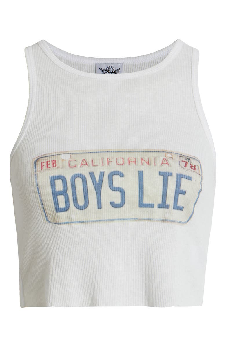 BOYS LIE Driver's License Crop Rib Graphic Tank, Main, color, 