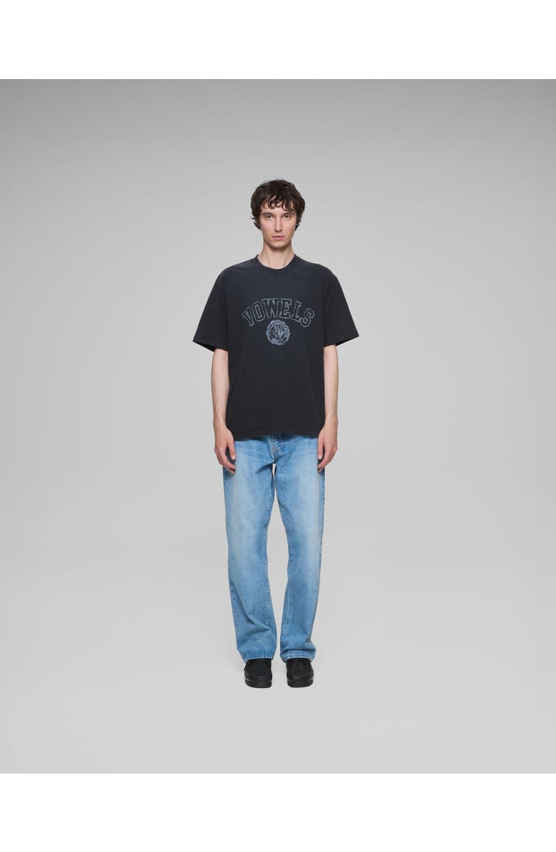 vowels Faded Collegiate Tee, Alternate, color, Black