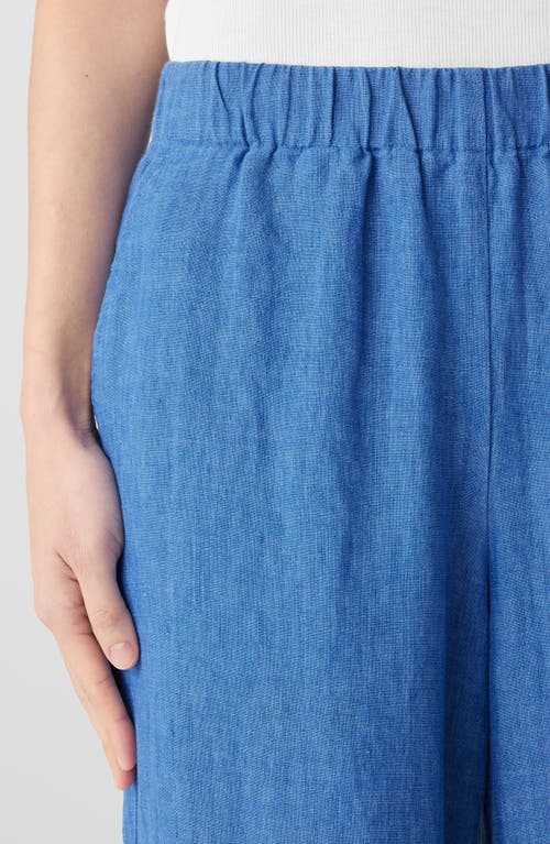 Shop Eileen Fisher Organic Linen Crop Wide Leg Pants In Ultma