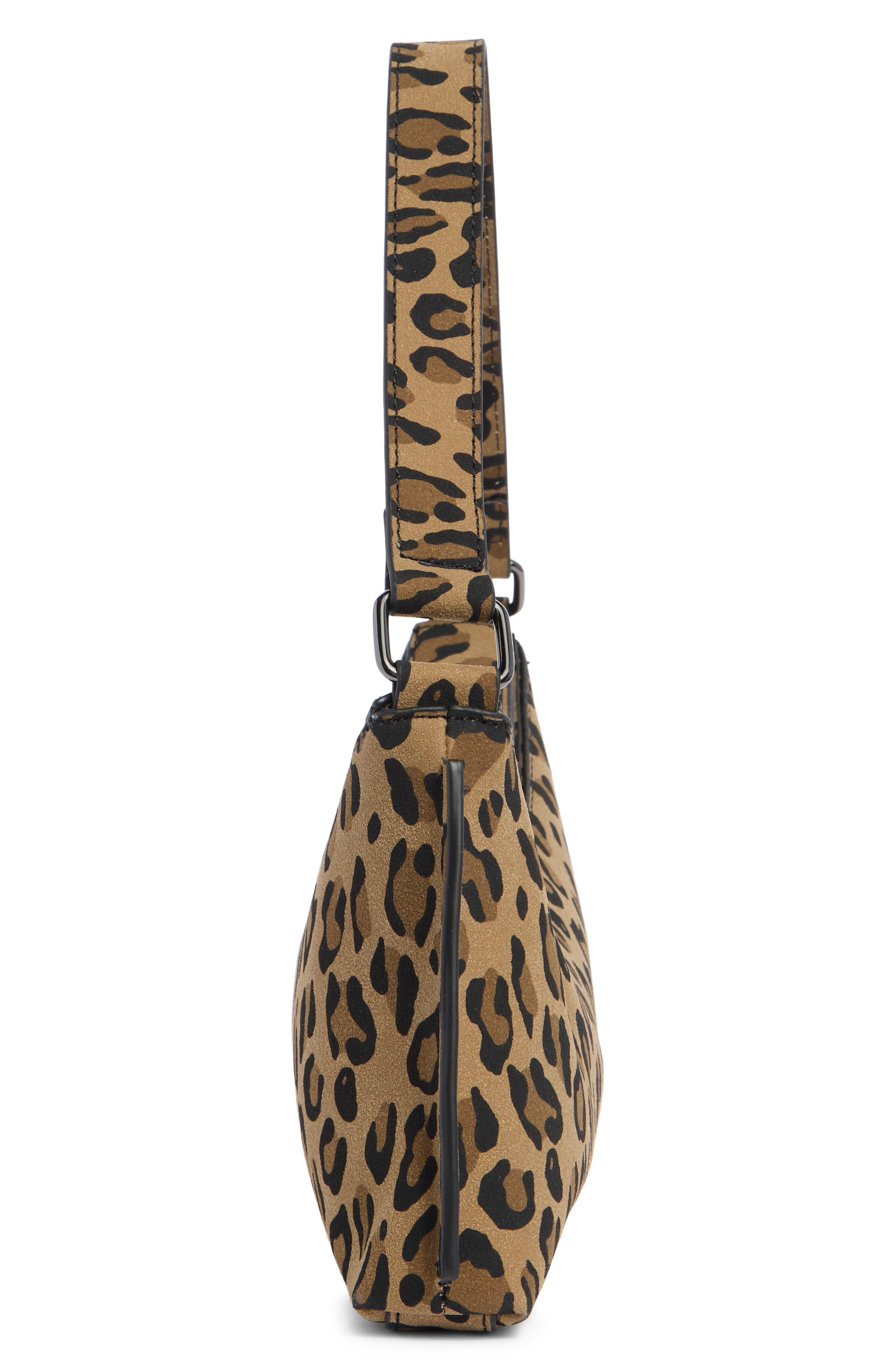 Leopard Print Baguette Shoulder Bag, Alternate, color, LEOPARD
