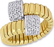 Julianna B. Cubic Zirconia Bypass Omega Ring