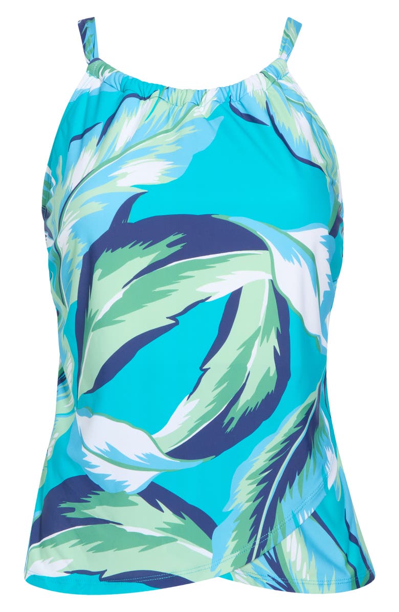 JANTZEN Audrey Drape Tankini Bikini Top, Alternate, color,