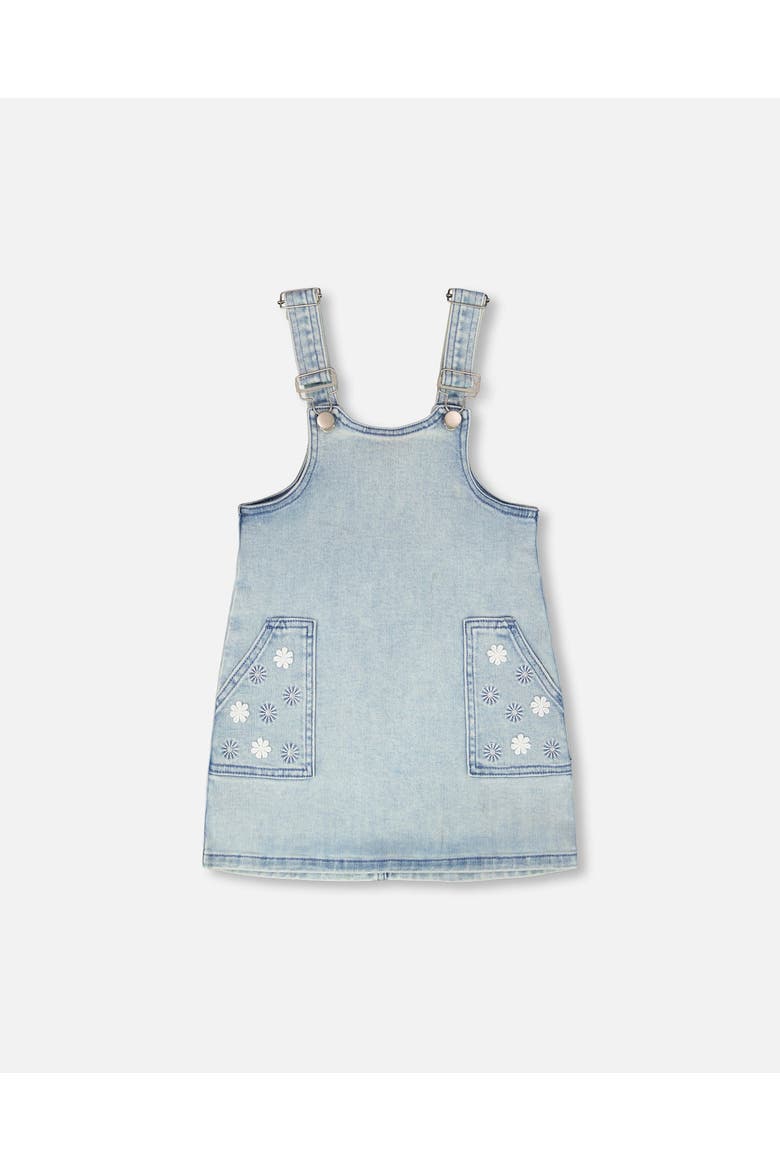 Sleeveless Denim Overall Dress, Main, color, Light Blue Denim
