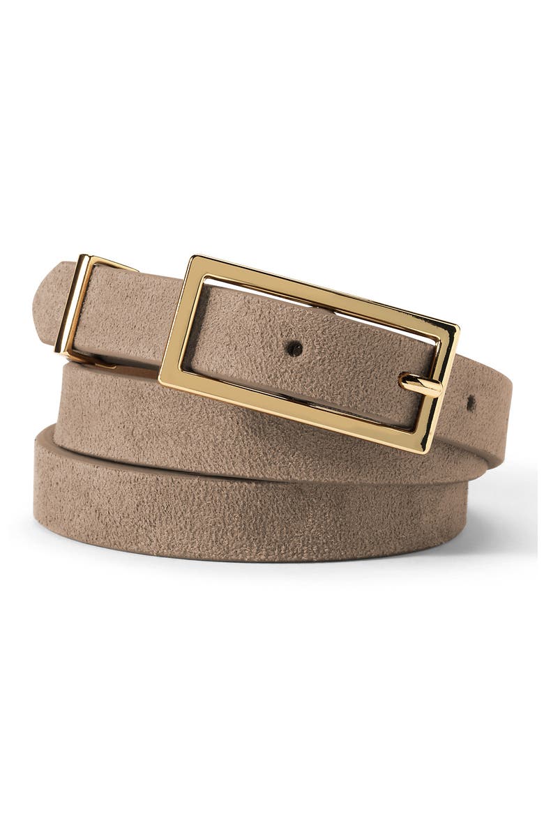 Skinny Belt, Main, color, Gray Faux Suede