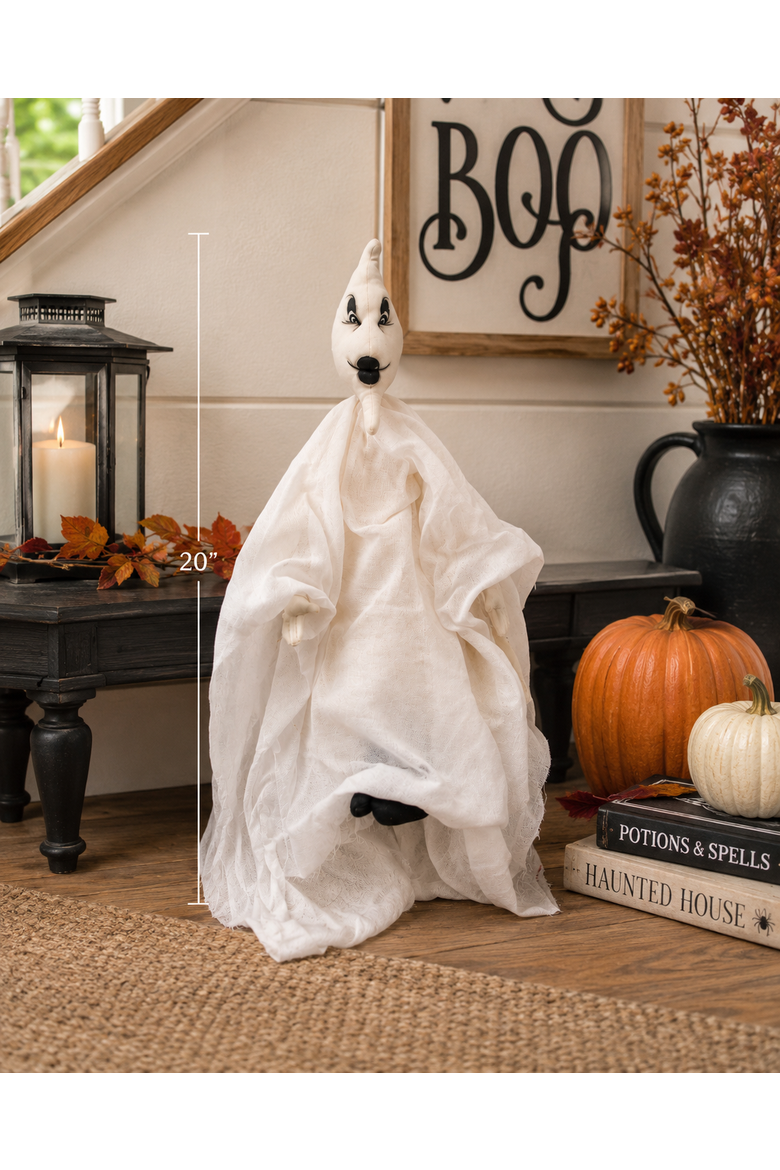 Gareth Ghost Halloween Joe Spencer Gathered Traditions Figurine 20", Alternate, color, White