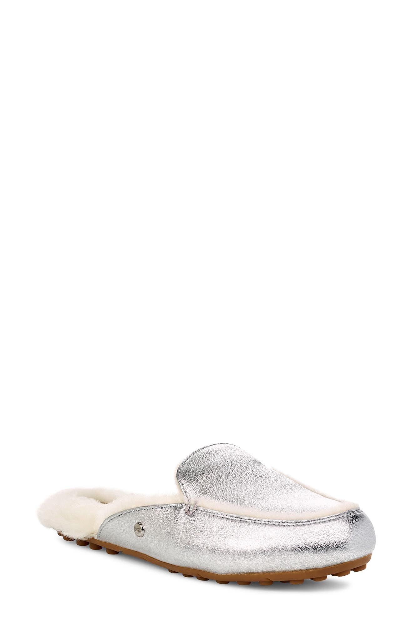 UGG<sup>®</sup> Lane Metallic Genuine Shearling Loafer Slipper, Main, color, 