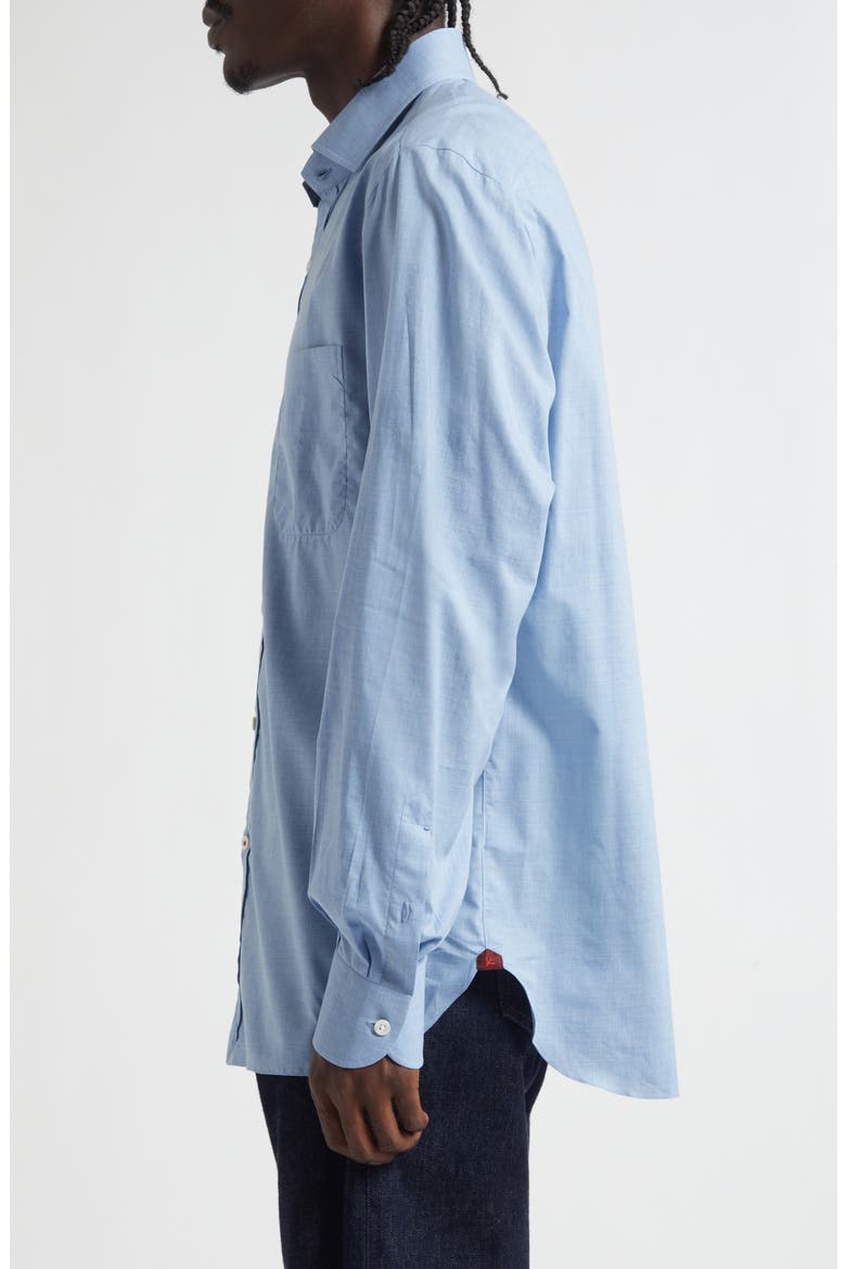 Cotton Button-Up Shirt, Alternate, color, LIGHT BLUE 05