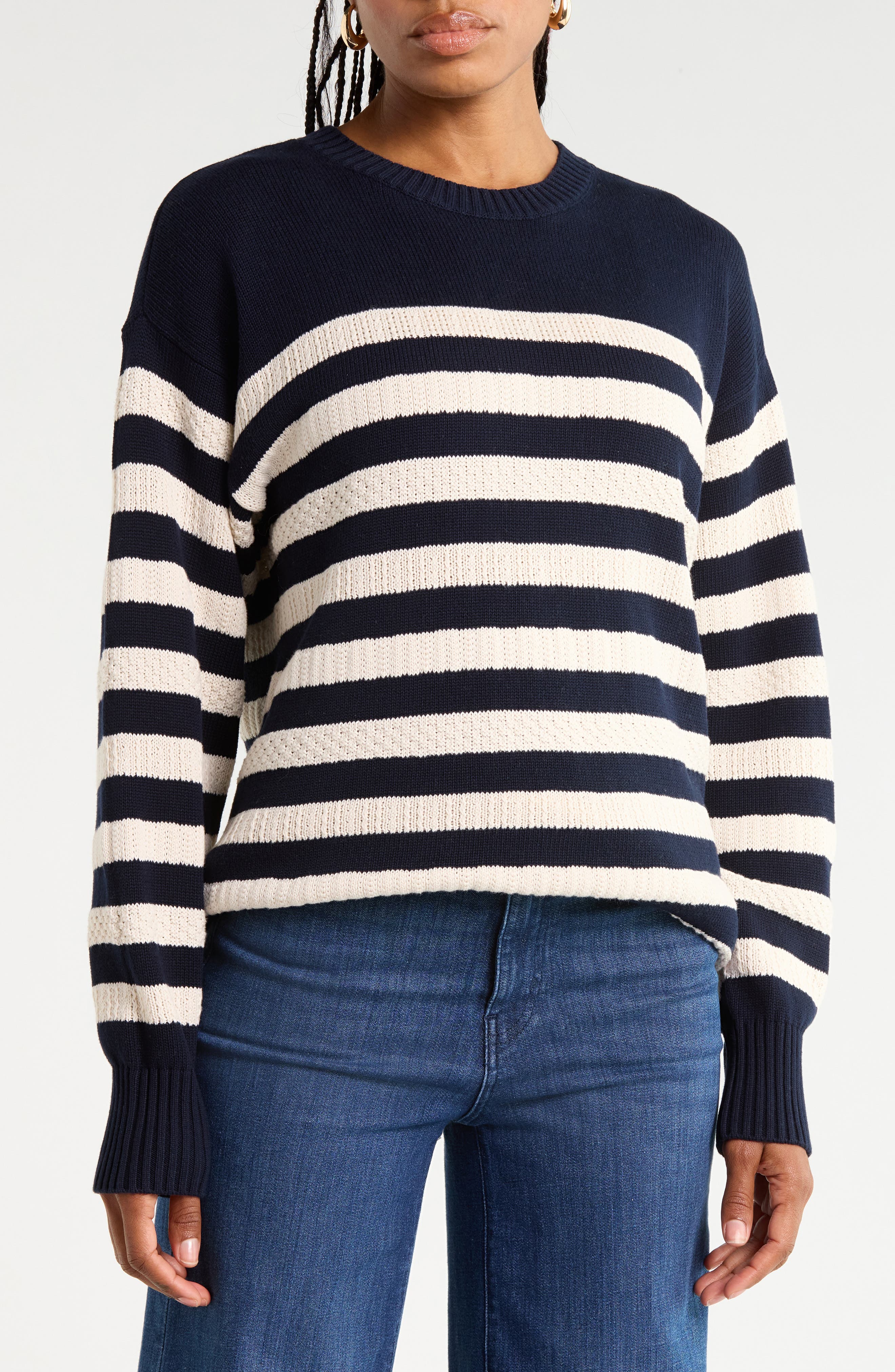 The Variation Stripe Crew Sweater