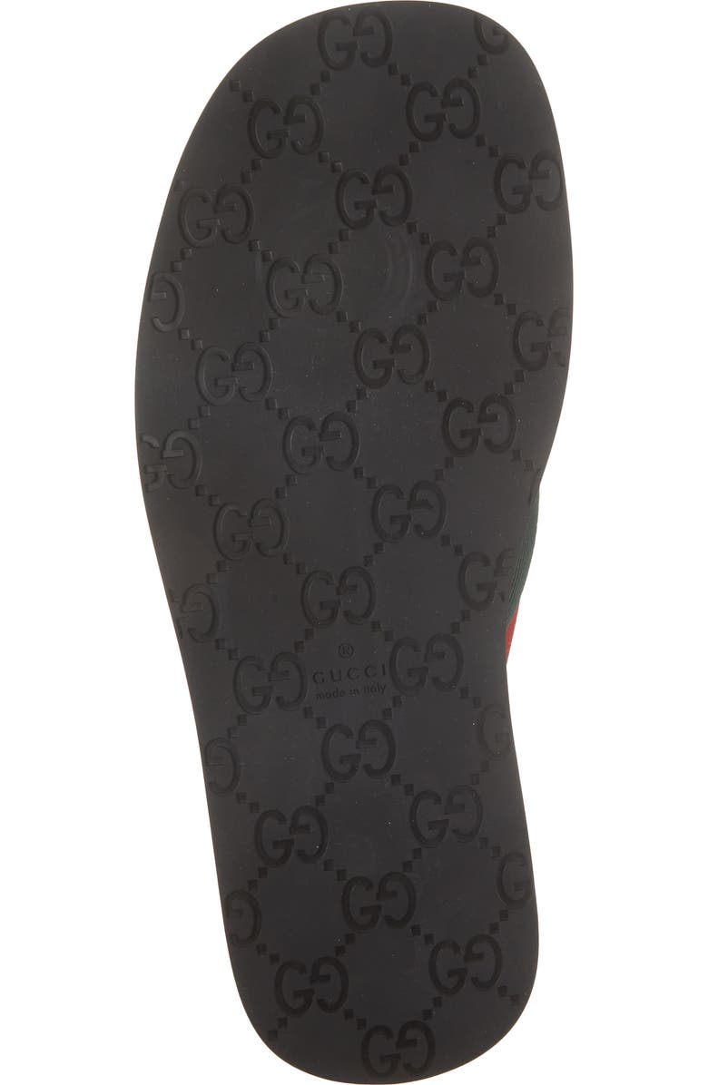 Gucci Maverik Flip Flop, Alternate, color, Green/ Red Mix Color
