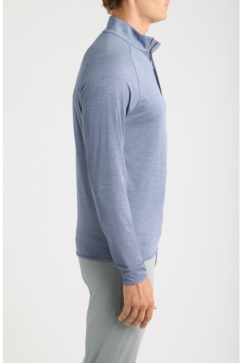 Crown Crafted Stealth Stripe Performance Quarter Zip Pullover, Alternate, color, NAVY
