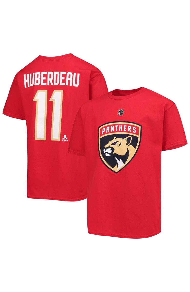 Outerstuff Youth Jonathan Huberdeau Red Florida Panthers Name & Number T-Shirt, Main, color, 