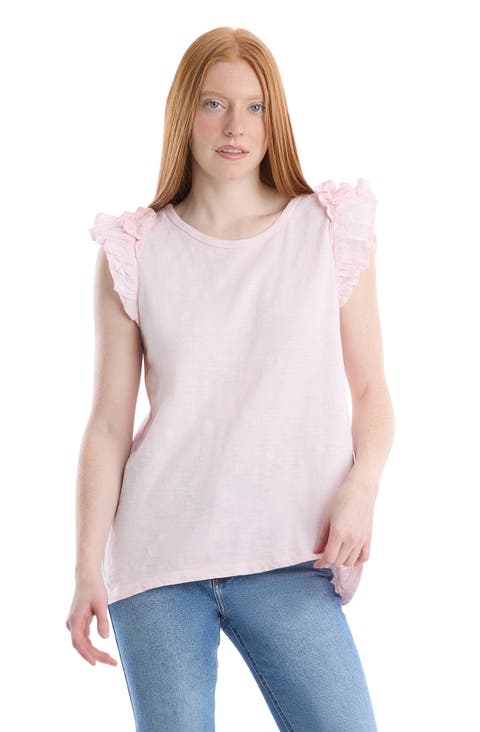 Crew Neck Short Sleeve Shrunken Boyfriend Tee