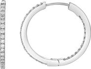 LuvMyJewelry Sylviana Sleek Inside Out Hoop Earrings in 14K Gold