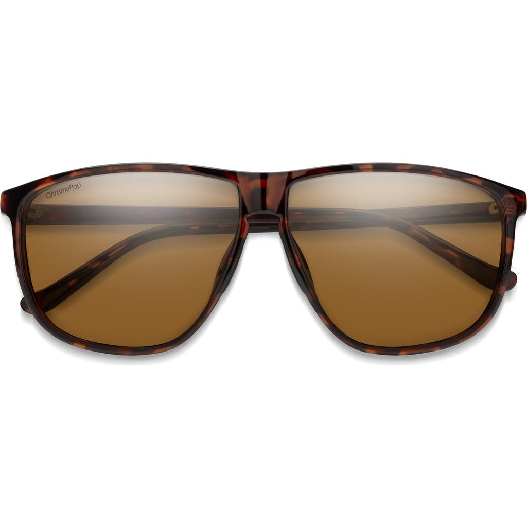 Smith Mono Lake 63m Oversize Chromapop™ Polarized Round Sunglasses In Tortoise/brown
