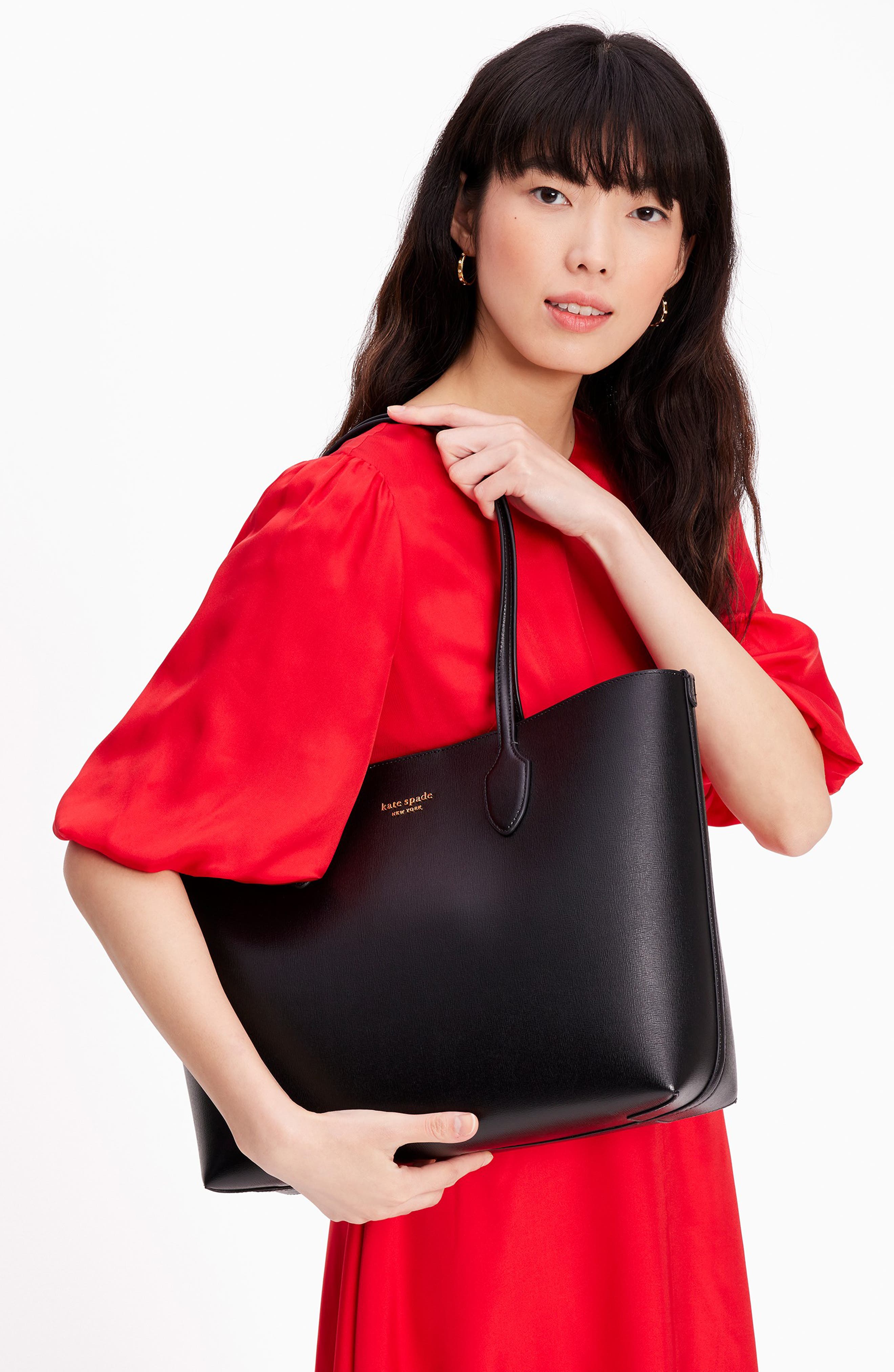 Kate Spade New York large bleecker leather tote, Alternate, color, 