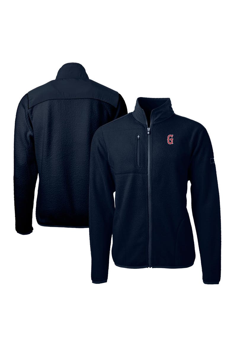 Men's Cutter & Buck Navy Greenville Drive Big & Tall Cascade Eco Sherpa Fleece Full-Zip Jacket, Main, color, Navy