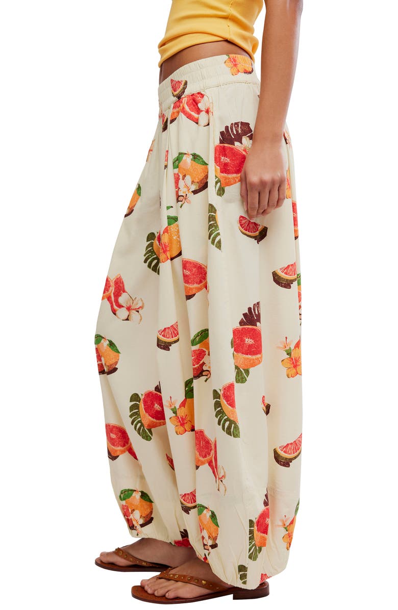 Free People Moonflowr Cotton Blend Balloon Pants, Alternate, color, Funky Fruits