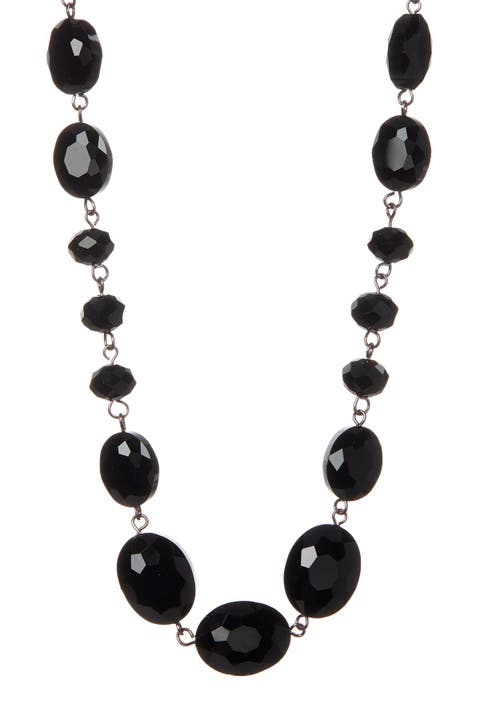 Faceted Multi Cut Bead Necklace