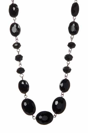 OLIVIA WELLES Faceted Multi Cut Bead Necklace