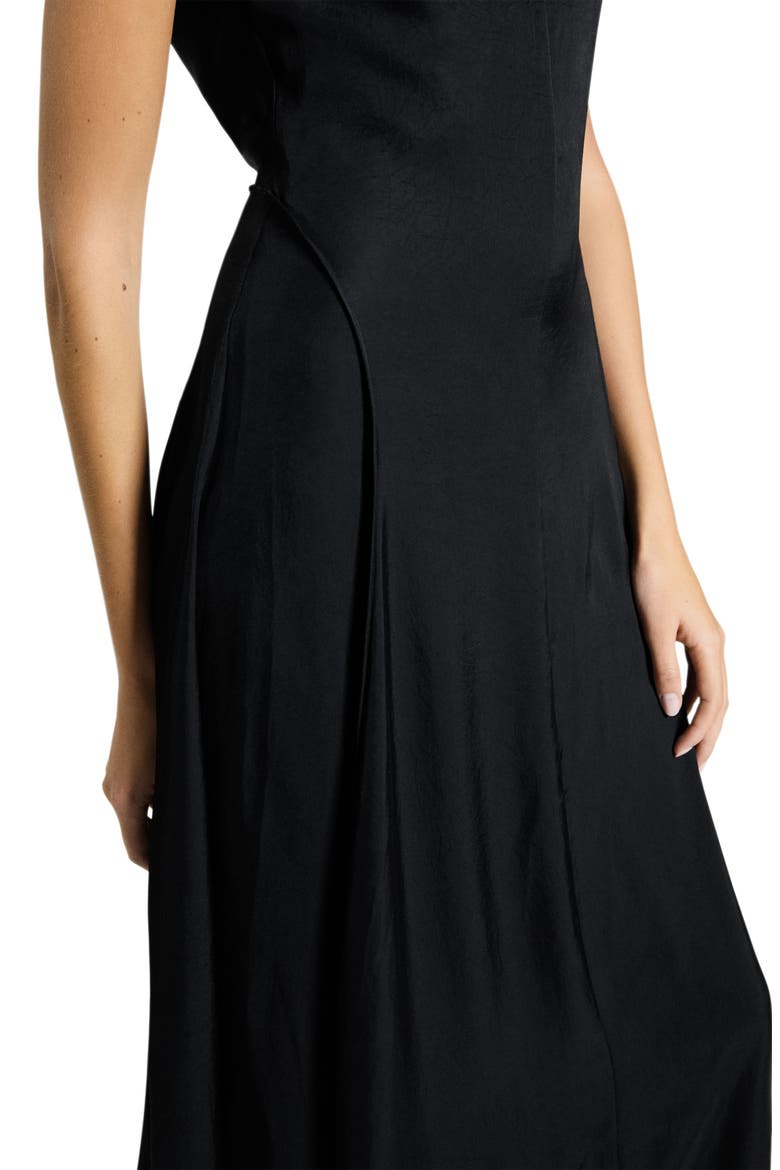 Boat Neck Midi Dress, Alternate, color, BLACK - 001